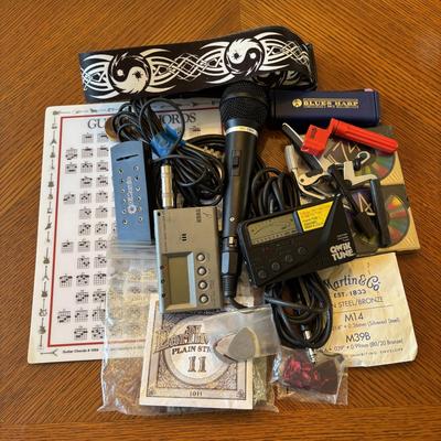 LOT 97: Blue Harp Harmonica, Mintek Mic, Qwik Tune, Guitar/Bass Tuner & More