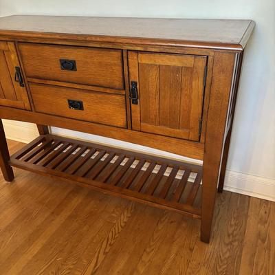 LOT 98: Mission Style Credenza/Side Board