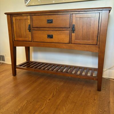 LOT 98: Mission Style Credenza/Side Board