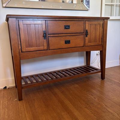 LOT 98: Mission Style Credenza/Side Board
