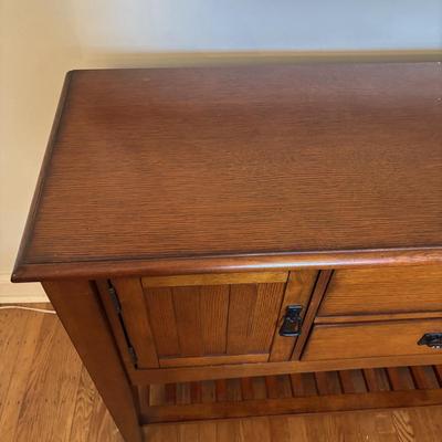 LOT 98: Mission Style Credenza/Side Board