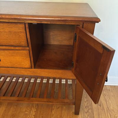 LOT 98: Mission Style Credenza/Side Board