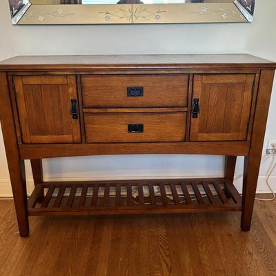 LOT 98: Mission Style Credenza/Side Board