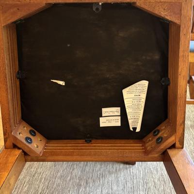 LOT 100 Mission Style Table & Chairs w/Hidden Extension & Bottom Storage Cabinet