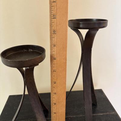 LOT 500: Home Decor Collection: Fish Wall Art, Wooden Model Pirate Ship, White Storage Cabinet, Framed Wall Art, Metal Pillar Candle Holders