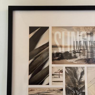 LOT 500: Home Decor Collection: Fish Wall Art, Wooden Model Pirate Ship, White Storage Cabinet, Framed Wall Art, Metal Pillar Candle Holders