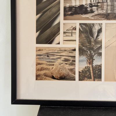 LOT 500: Home Decor Collection: Fish Wall Art, Wooden Model Pirate Ship, White Storage Cabinet, Framed Wall Art, Metal Pillar Candle Holders