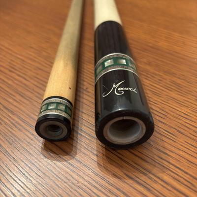 LOT 105: Pool Sticks & Case: Meucci & Unbranded