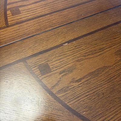 LOT 106: Round Pub Style table w/2 Wooden Stools