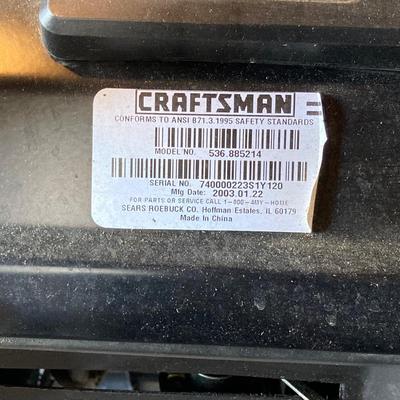 LOT 109: Craftsman 5.0 HP 21 Inch Gas Powered Snow Blower Model 536.885214