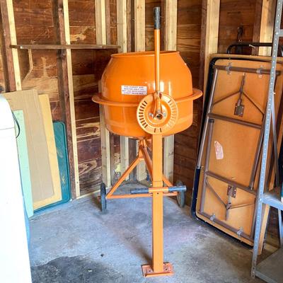 LOT 110: Central Machinery 3-1/2 Cubic Ft Rolling Cement Mixer