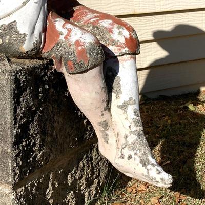 LOT 112: Vintage Concrete Boy Fishing Statue