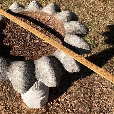 LOT 113: Vintage Concrete Two Piece Bird Bath