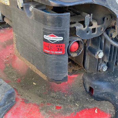 LOT 114: Yard Machines MTD Gas Powered Self Propelled Lawn Mower Model No. 12A-464T020 with Bag