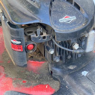 LOT 114: Yard Machines MTD Gas Powered Self Propelled Lawn Mower Model No. 12A-464T020 with Bag