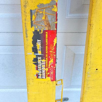 LOT 116: Pair of Task Force Adjustable Height Metal Sawhorses and Rolling Hand Truck / Dolly