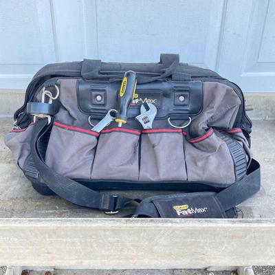 LOT 123: Rubbermaid Rolling Utility Cart with Large Collection of Tools