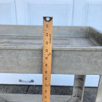 LOT 123: Rubbermaid Rolling Utility Cart with Large Collection of Tools