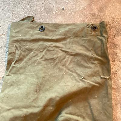 LOT 127: Military Collection - Olive Drab Green Bag, Ammo Box, Shovel, Camouflage Bag and Assorted Tools