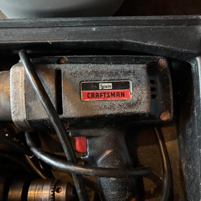 LOT 135: Garage Find Tools: Sockets, Rachets, Drill Bits, Impact Wrench (untested) & More