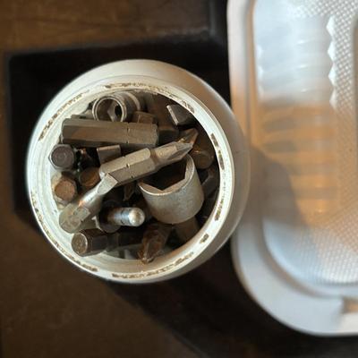 LOT 135: Garage Find Tools: Sockets, Rachets, Drill Bits, Impact Wrench (untested) & More