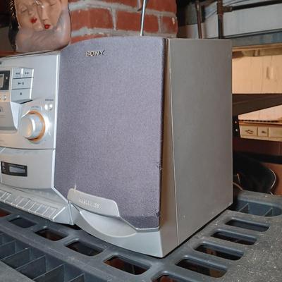 LOT 140: Sony CFD-ZW755 Boom Box with CDs, Walkmans & Timex Clock