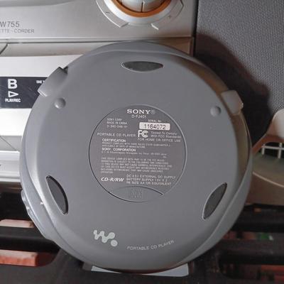 LOT 140: Sony CFD-ZW755 Boom Box with CDs, Walkmans & Timex Clock