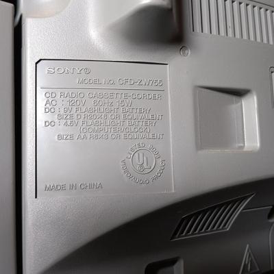 LOT 140: Sony CFD-ZW755 Boom Box with CDs, Walkmans & Timex Clock