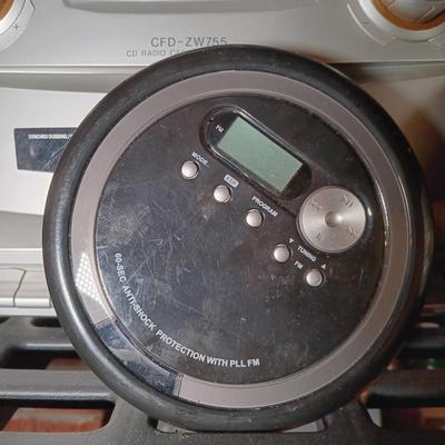 LOT 140: Sony CFD-ZW755 Boom Box with CDs, Walkmans & Timex Clock