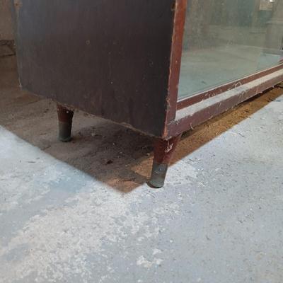 LOT 141: Vintage Glass Front Bookcase Case