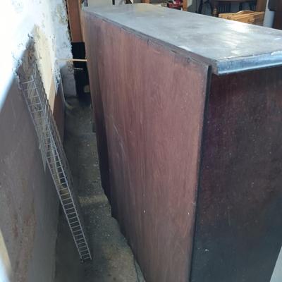 LOT 141: Vintage Glass Front Bookcase Case