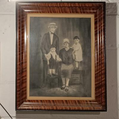 LOT 144: Antique Framed Family Photo