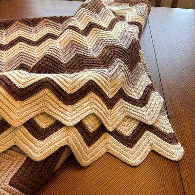 LOT 102: Storage Trunk w/Crochets Afghans