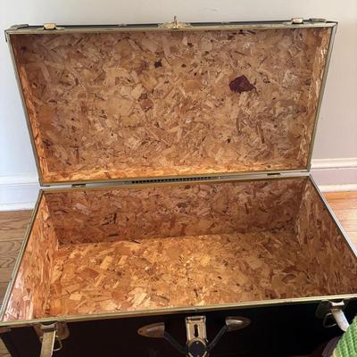 LOT 102: Storage Trunk w/Crochets Afghans