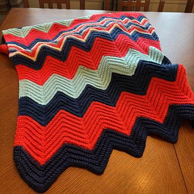 LOT 102: Storage Trunk w/Crochets Afghans