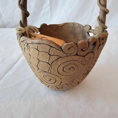 Fossilized Fish in Stone & Handmade Pottery (LR-JS)