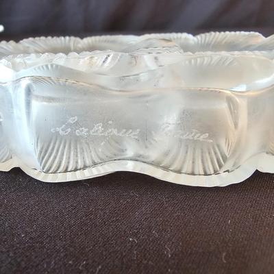 Lalique Two Flowers Frosted Glass Perfume Bottle & More Lalique Pieces (DR-JS)