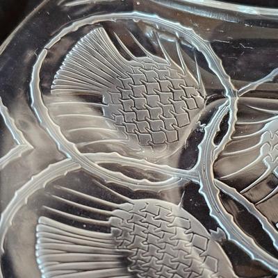 Lalique Two Flowers Frosted Glass Perfume Bottle & More Lalique Pieces (DR-JS)