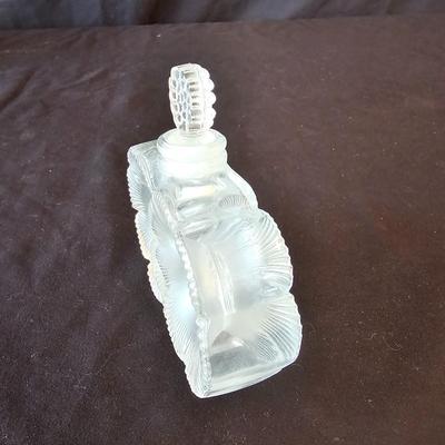 Lalique Two Flowers Frosted Glass Perfume Bottle & More Lalique Pieces (DR-JS)