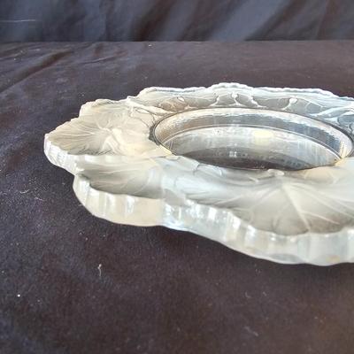 Lalique Two Flowers Frosted Glass Perfume Bottle & More Lalique Pieces (DR-JS)