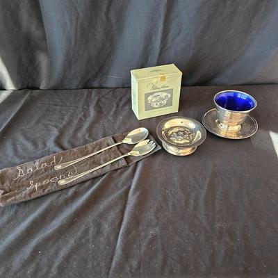 William Adams Silver Plate Butter Curler in Box Plus More Serving Items (DR-JS)