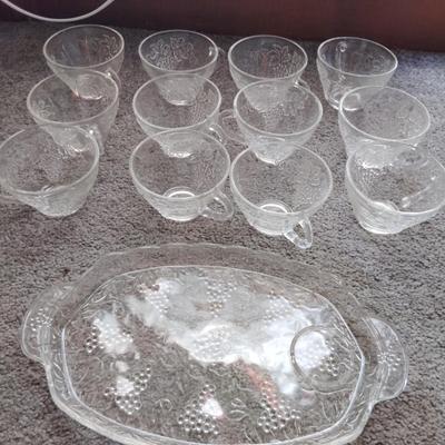 Vintage punch cups with plater