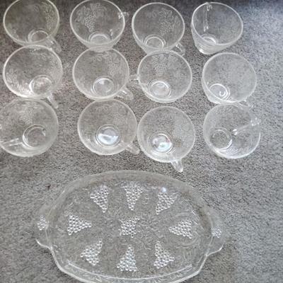 Vintage punch cups with plater