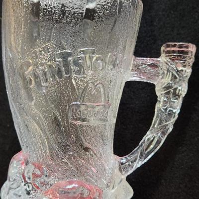 Sale Photo Thumbnail #433: Vintage McDonald’s 1993 The Flintstones RocDonald's Glass Mug & Hennessy Drinking Glass Retro