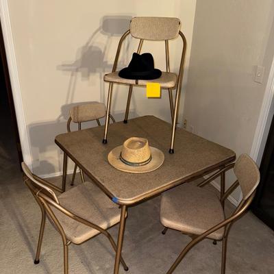 Folding table and chairs