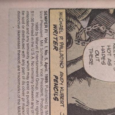 Semper Fi #1-#6 1989 Marvel Comic Books