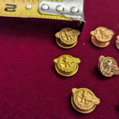 Vintage Navy Button Hole Lapel Pin Flying Eagle #11