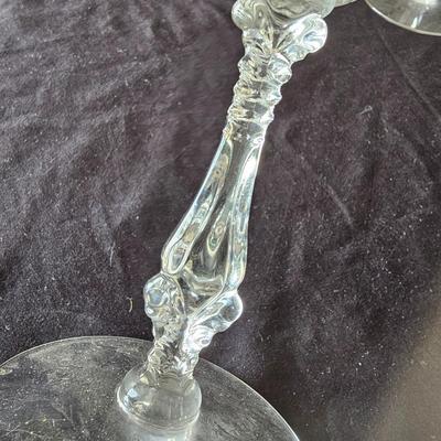 Crystal Flower Patterned Wine & Cocktail Glasses (K-JS)