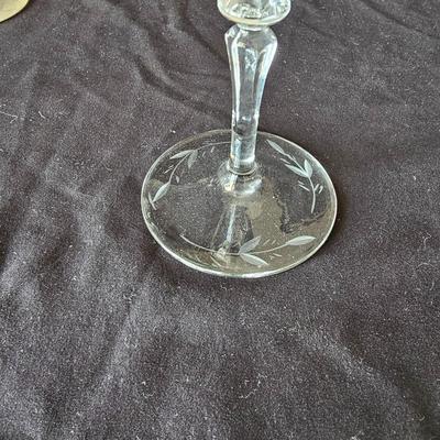 Crystal Flower Patterned Wine & Cocktail Glasses (K-JS)