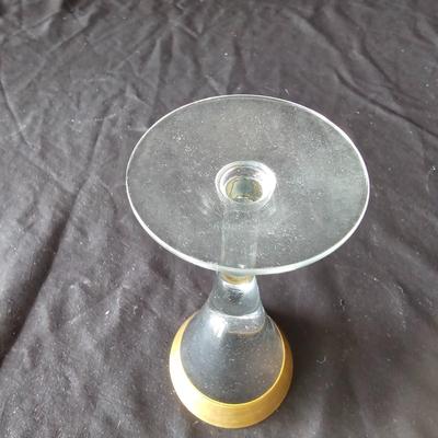 Twisted Stem Champagne Flutes & Gold Topped Liqueur Glasses (K-JS)